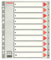 Esselte register PP 1:10 MAXI, grå,  A4